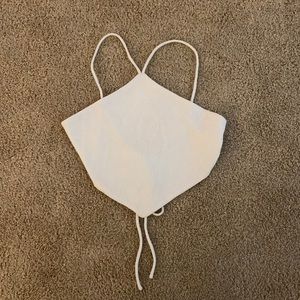 White Fox Boutique Koko Crop Top - beige size medium